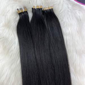 Vente en gros TAPE HAIR Cheveux naturels droits Grand stock Cheveux humains vierges 100% de haute qualité Cheveux bruts vietnamiens pour toutes les couleurs - Product Image 4