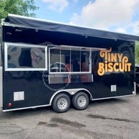 Remorque alimentaire sur mesure avec menu LED, camion mobile pour tacos, chariot entièrement équipé pour la vente de birria, burritos et burgers en ambulant
