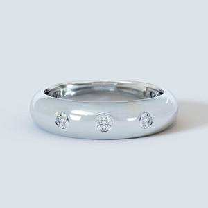 Bague en diamant à bande ronde en or massif 10 carats diamant cultivé en laboratoire mariage coupe ronde CVD diamant bague de fiançailles bijoux de clarté - Product Image 4