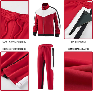 Ensemble de survêtement d'hiver confortable pour homme, de haute qualité, à capuche, respirant, décontracté, sportif, avec logo personnalisé, motif uni, taille plus - Product Image 3