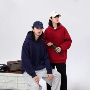 เสื้อฮู้ดฟลีซหนาน้ำหนัก 500 กรัม ทรงหลวม ไหล่ตก สำหรับคู่รัก ใส่ได้ในฤดูหนาว ขายส่ง - Product Image 1