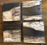 Sous-verres carrés en bois de noyer faits à la main, écologiques, résistants à la chaleur, de qualité supérieure, au design zen asiatique, non toxiques et de qualité alimentaire pour