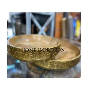 Plateau de vaisselle rond en bois d'acacia naturel Assiette de présentation en bois Plat incassable léger pour présentoir de collation et dessert - Product Image 4