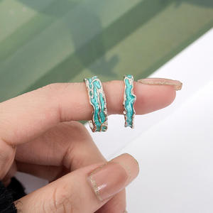 Jeulia Aurora Impression Open Design Sterling Silver Couple Rings-Trendy Eternity Style Anniversary Jewelry - Product Image 6