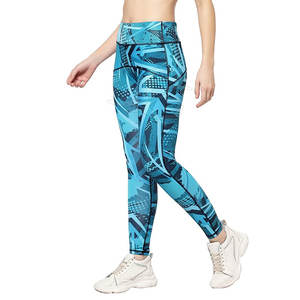 Wholesale Customized High Waisted Gym Yoga <b>Leggings</b> for Women Plus Size Solid <b>Pattern</b> Mid Waist Pants - Product Image 3