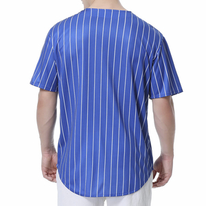 Maillot de baseball personnalisé pour hommes Maillots de softball vierges de couleur bleue - Product Image 2