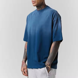 Alta calidad tendencia personalizable hombres ácido lavado camiseta vintage calidad - Product Image 2