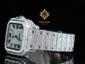 Reloj de Lujo para Hombre, Estilo Hip Hop, con Incrustaciones de Moissanita VVS, Esfera con Números Romanos, Fecha, Pasa el Test de Diamantes, Disponible al por Mayor, Estilo Antiguo - Product Image 4