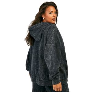 Sudaderas con capucha de algodón pesado de alta calidad para hombre, suéter desgastado Vintage rasgado con lavado ácido personalizado, estilo de invierno sólido - Product Image 5