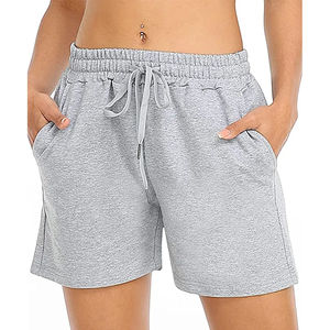 2024 Custom Athletic Women's Biker Shorts Breathable Summer Solid Color High Waist <b>Drawstring</b> Pockets Customized Color & Sizes - Product Image 5