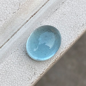 11x9 MM naturel aigue-marine Cabochons haut blanc bleu couleur ovale forme 4.73 Carat bon lustre lâche fabrication de bijoux émeraude opale - Product Image 1