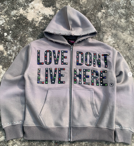 เสื้อมีฮู้ดของผู้ชายเสื้อแจ็คเก็ตซิปเทอร์รี่หนาประดับพลอยเทียมคริสตัลพลอยเทียมมีฮู้ดแบบรูดซิปสองชั้นสไตล์วินเทจจางหายไป - Product Image 4