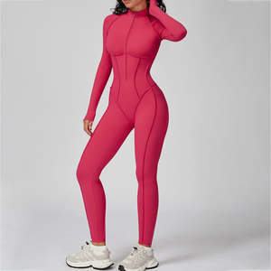 Leggings de Alta Calidad con Cierre y Mangas Largas, Efecto Levanta Glúteos, Mono Deportivo para Gimnasio, Fitness, Aire Libre, Body de Yoga para Mujer - Product Image 6