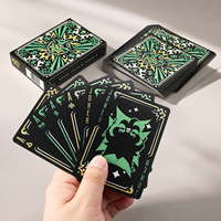 Jeu de cartes personnalisé écologique avec bordure estampillée à chaud, boîte de rangement imprimée sur mesure pour événements et cadeaux de mariage de luxe