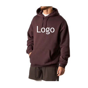 Fabricante personalizado Streetwear Heavy Weight algodón mezclado Boxy Raw Hem apenado bordado parche profesional sudaderas con capucha hombres - Product Image 2