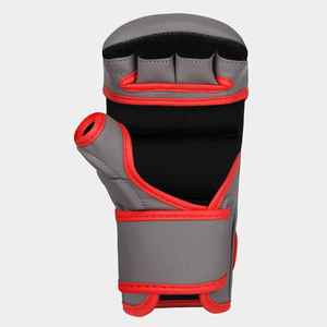 Venta al por mayor de cuero de vaca real MMA guantes de medio dedo 8oz 14oz 16oz tamaños guantes de Kick Boxing para adultos patrón impreso - Product Image 2