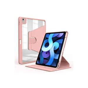 Étui rotatif à 360 degrés pour iPad Air 11 2025 M3, en cuir PU premium, avec fonction veille/réveil, TPU rose pour une protection optimale - Product Image 1