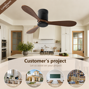 Ventilador de Techo de Perfil Bajo de 42 Pulgadas Sin Luz con Control Remoto, Ventilador Moderno de Montaje Empotrado con Motor de Corriente Continua para Dormitorio y Sala de Estar - Product Image 3