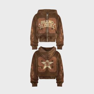 Sudadera con capucha de moda de material de algodón de marca propia de estilo personalizado OEM/ODM para Sudadera con capucha regular de fitness deportiva unisex - Product Image 3