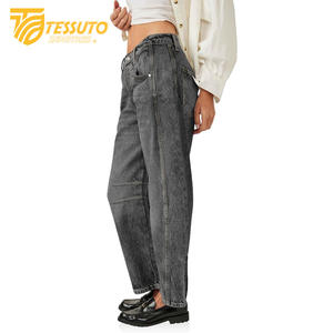 Pantalon cargo taille haute pour femme Jeans en denim taille haute élégants - Product Image 6