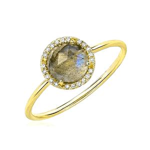 Bonne qualité 1.20 Ct à la mode à la main pierres précieuses en argent Sterling déclaration ronde Labradorite anneau pour les femmes pour la livraison dans le monde entier - Product Image 2