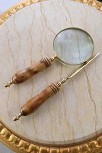 Juego de lupa y abrecartas, accesorios de oficina, Juego de 2, obra de arte decorativa de latón brillante, regalo elegante, Idea para el hogar y la Oficina - Product Image 6