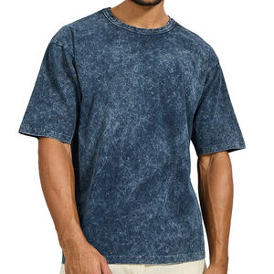 Ajuste de gran tamaño al por mayor mejor Fabricación de camisetas de microfibra de manga corta lavado ácido 100% algodón mejor precio - Product Image 1