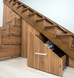 ตู้เก็บของแบบโมดูลาร์ใต้บันได (ไม้เนื้อแข็ง) - Product Image 2