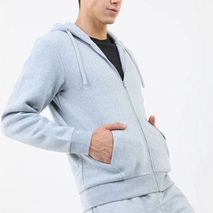 Sudadera con capucha térmica de algodón 100% personalizada para hombre, ropa de invierno con cremallera, nueva calle XS informal, forro polar interior sólido con capucha, venta al por mayor, ODM - Product Image 3