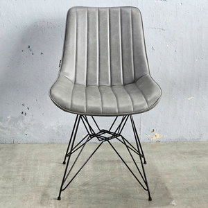 GAK118 Midcentury Accent Chair Premium Upholstered Seat & Powder-Coated Steel Legs <b>Reclining</b> Feature for Home Office - Product Image 3