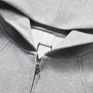 Venta al por mayor personalizado color puro gris Sudadera con capucha estilo casual enmascarado cremallera cárdigan de algodón - Product Image 1