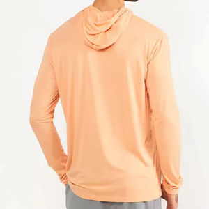 Sweat à capuche de pêche à manches longues pour hommes de haute qualité 100% polyester approvisionnement en gros - Product Image 2
