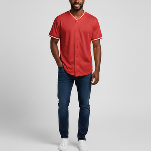 Maillot de baseball pour homme respirant et antibactérien, personnalisable OEM, avec option de taille plus, logo personnalisé, impression par sublimation intégrale - Product Image 1