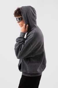 เสื้อฮู้ดผู้ชายโอเวอร์ไซส์ไซส์วินเทจซักได้เสื้อสตรีทแวร์ผ้าเฮฟวี่เวตมีซิปบ็อกซี่ใส่ได้พอดีสำหรับผู้ชาย - Product Image 6