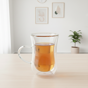 High Quality 3306328-0.15 Premium Northern Europe Style Double Wall Heat-Resistant Borosilicate Glass Cup <b>Hot</b>/<b>Cold</b> Beverages - Product Image 4