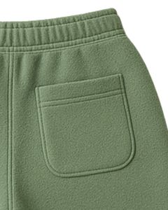 Shorts en molleton vert sauge pour hommes, tissu doux et épais, taille à cordon, décontracté, pour la salle de sport, l'entraînement, le salon, service de logo personnalisé OEM - Product Image 5