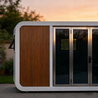 Maison conteneur hôtelière commerciale préfabriquée, capsule triangulaire à deux étages, mini-entrepôt en forme de pomme
