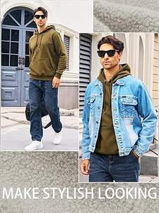 Sudaderas con capucha informales de invierno para hombre, forro polar de poliéster/algodón de Color sólido, ajuste Regular con diseño de bolsillo, transpirable, ecológico, de secado rápido - Product Image 2