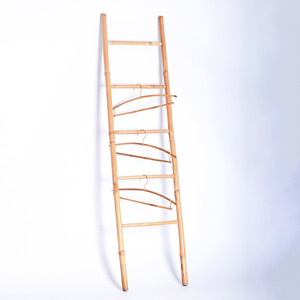 บันไดไม้ไผ่ธรรมชาติ5ขั้นสำหรับแขวนผ้าเช็ดตัวของตกแต่งบ้านทนทาน - Product Image 6