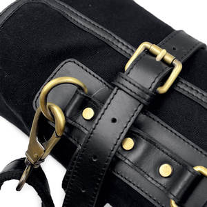 El mejor precio en bolsas de rollo de cuero genuino de calidad superior de color personalizado duradero bolsas de rollo de cuchillo con bolsas de herramientas de soporte OEM/ODM - Product Image 5