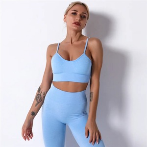 Women Yoga Set Workout Shirts Sport Pants Bra Gym Suits Fitness Shorts Crop Top High Waist Running <b>Leggings</b> Sports Sets - Product Image 4