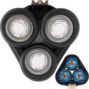 Cabezales de Repuesto FL para Afeitadoras Eléctricas, Cuchillas Triples y Dobles, Resistentes al Agua IPX7, Lavables en Seco/Húmedo, para Uso Facial - Product Image 1