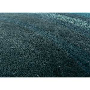 Alfombra Rectangular Azul de Lana y Viscosa Tejida a Mano TNQ-3280 9x12 con Patrón Abstracto a Rayas para Pasillo del Hogar, 10mm de Grosor - Product Image 3