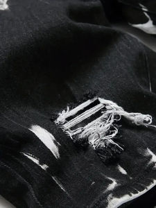 Shorts en jean légers pour homme, style streetwear, longueur genou, avec poches avant et arrière, service OEM, pour l'été et l'entraînement. - Product Image 4