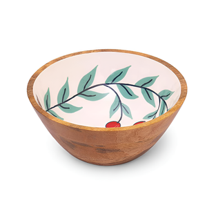 Bol en bois imprimé Décor de table Bol de service Fruits Table à manger Design Style naturel Utilisation des aliments commerciaux. - Product Image 6