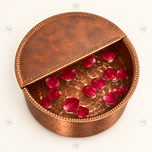 Bol de pédicure professionnel de luxe NJ, rond, en cuivre antique, écologique, avec repose-pieds, pour usage domestique, en salon et en spa - Product Image 2