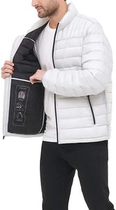 Chaqueta de Plumón Ultraligera Personalizada de Invierno al por Mayor, Chaqueta Cortavientos con Cuello Alto para Hombre - Product Image 2