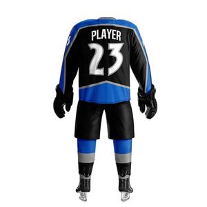 Uniforme de hockey sur glace 100% polyester, vêtements de hockey sur glace professionnels pour hommes, maillot de sport personnalisé imprimé par sublimation, uniforme d'équipe - Product Image 4