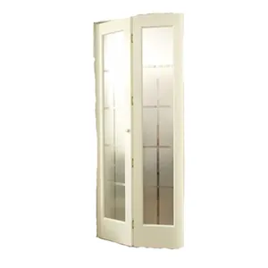 Porte pliante en verre AWC modèle 373 Mission de haute qualité 30 "de large x 80" de haut pin non fini