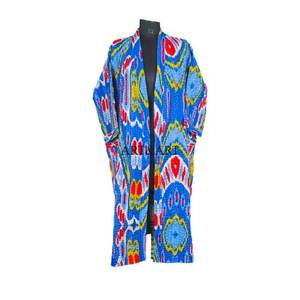 Kimono Kantha en coton fait main indien pour femmes et hommes - Élégant vêtement de plage été/printemps, peignoir, cadeau - Product Image 2